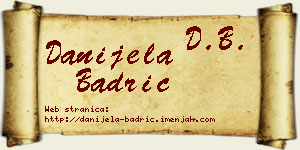 Danijela Badrić vizit kartica